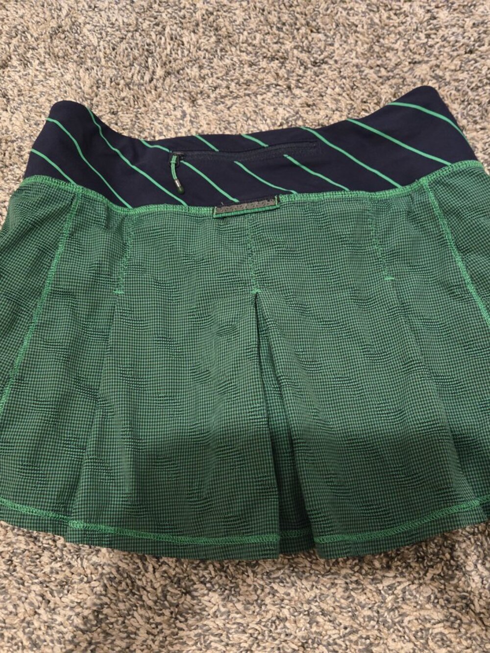 Lululemon Fast Cat Skirt Green Bean Inkwell Slalom Stripe 2 - Picture 4 of 5